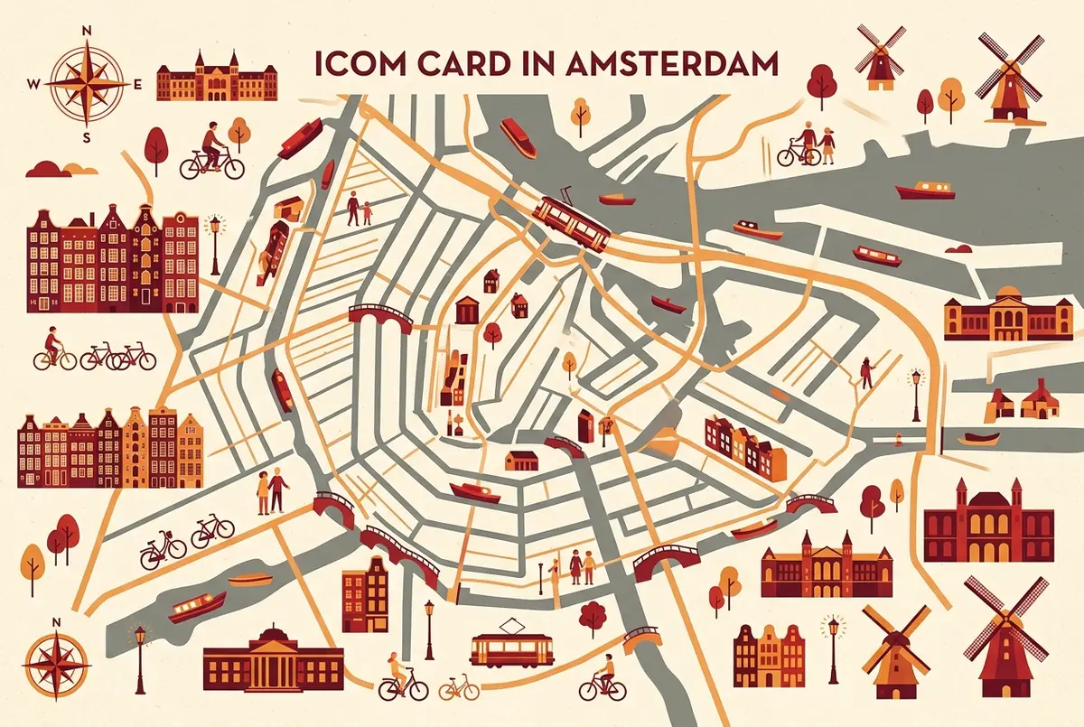 infographic comparing amsterdam pass options for the question ICOM Card in Amsterdam: Which Museums Accept It, icom card amsterdam